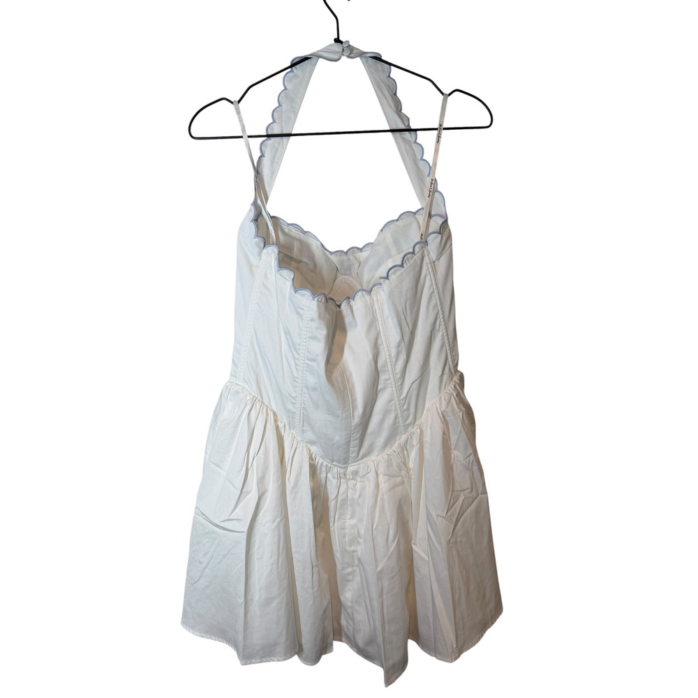 NWT For Love & Lemons Tea Time Poplin Bustier Mini Dress White Floral Medium - Picture 7 of 11